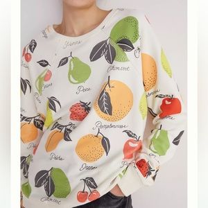 Anthropologie fruit medley crewneck sweater